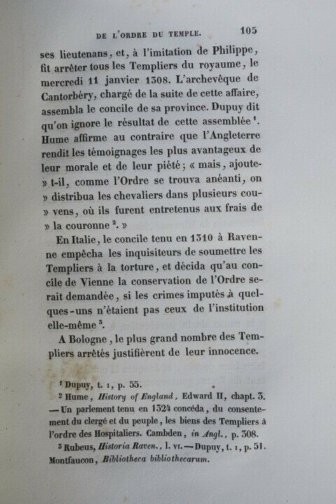 Templiers REGLE Et STATUTS SECRETS Des TEMPLIERS 1840 La Librairie