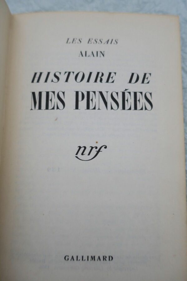 ALAIN HISTOIRE DE MES PENSÉES 1936 Bonet – Image 6