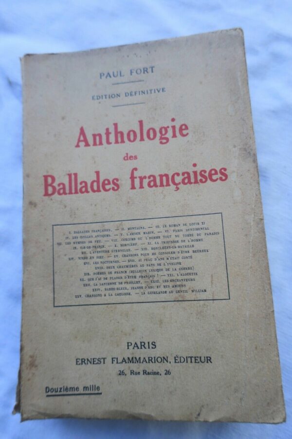 ANTHOLOGIE DES BALLADES FRANCAISES + dédicace