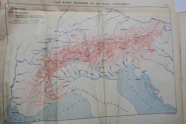 Alpes montagne LENTHERIC L'HOMME DEVANT LES ALPES 1896.+ plans,cartes – Image 3