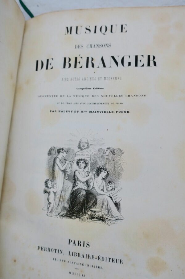 BERANGER MUSIQUE DES CHANSONS DE BERANGER - Airs notés anciens et modernes 1841 – Image 11