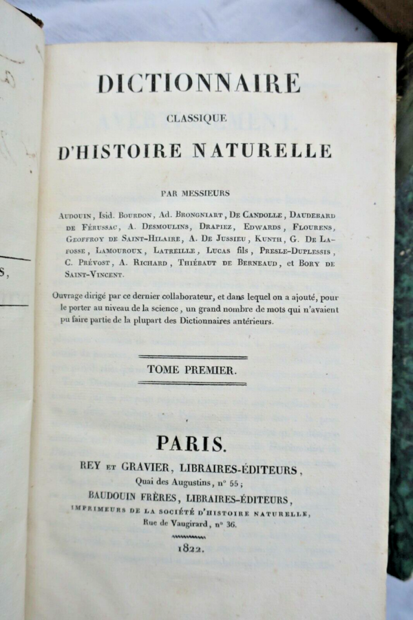 BORY DE SAINT-VINCENT Dictionnaire classique d'histoire naturel – Image 8