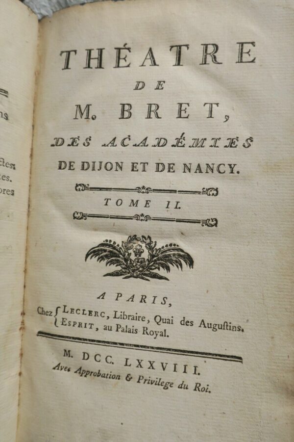 BRET Théatre de Mr. Bret 1778 + reliures armoriées – Image 10