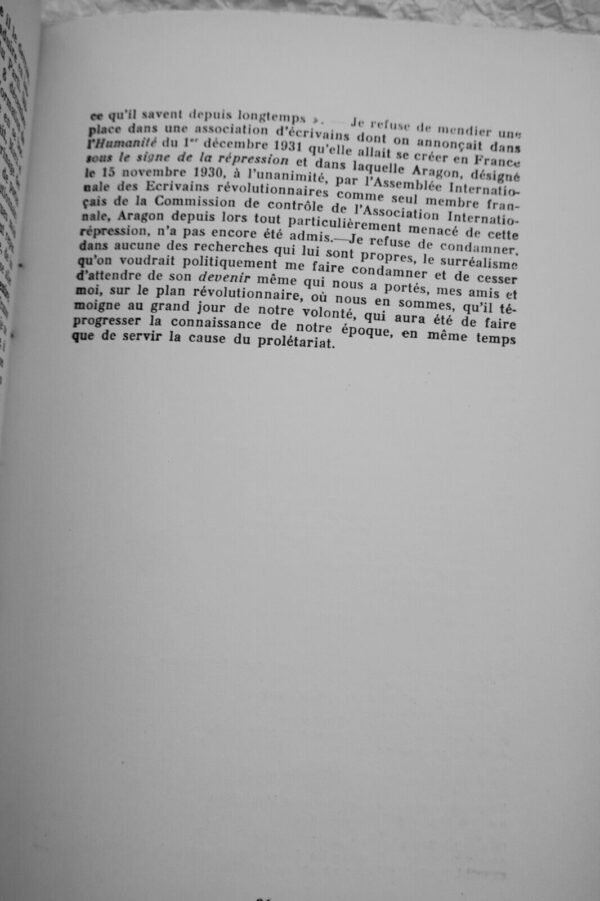 BRETON Misère de la poésie "L'Affaire Aragon" devant l'opinion publique 1932 – Image 4