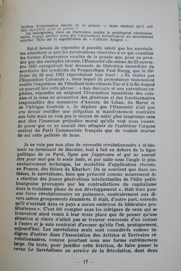 BRETON Misère de la poésie "L'Affaire Aragon" devant l'opinion publique 1932 – Image 5