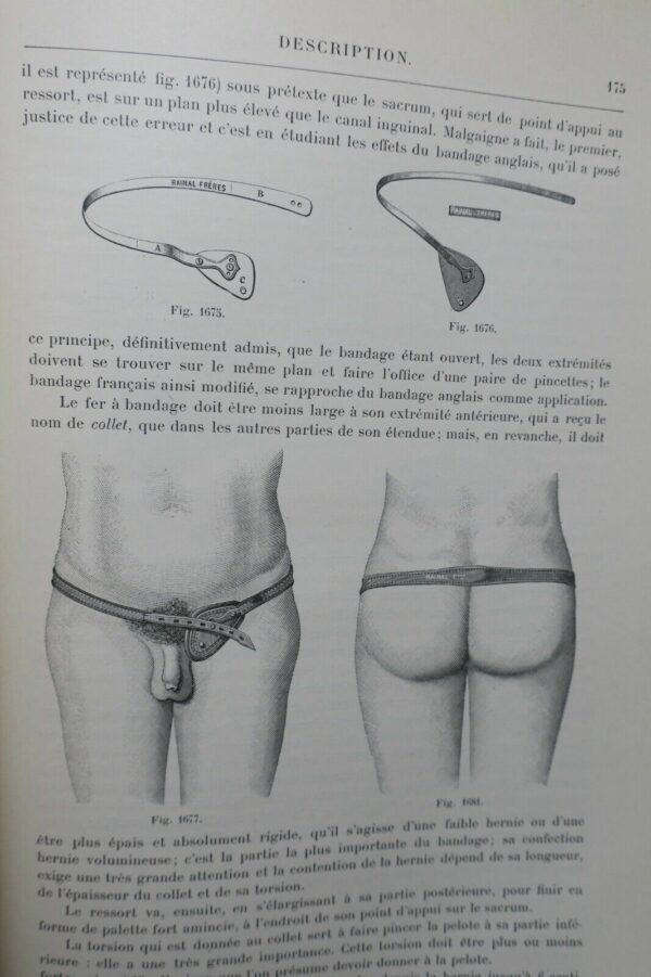 Bandage Herniaire. Autrefois Aujourd'hui 1899