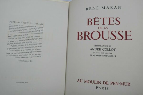 Bêtes de la brousse. Illustrations d’André Collot gravées sur bois + aquarelle – Image 4