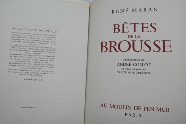 Bêtes de la brousse. Illustrations d’André Collot gravées sur bois + aquarelle – Image 5