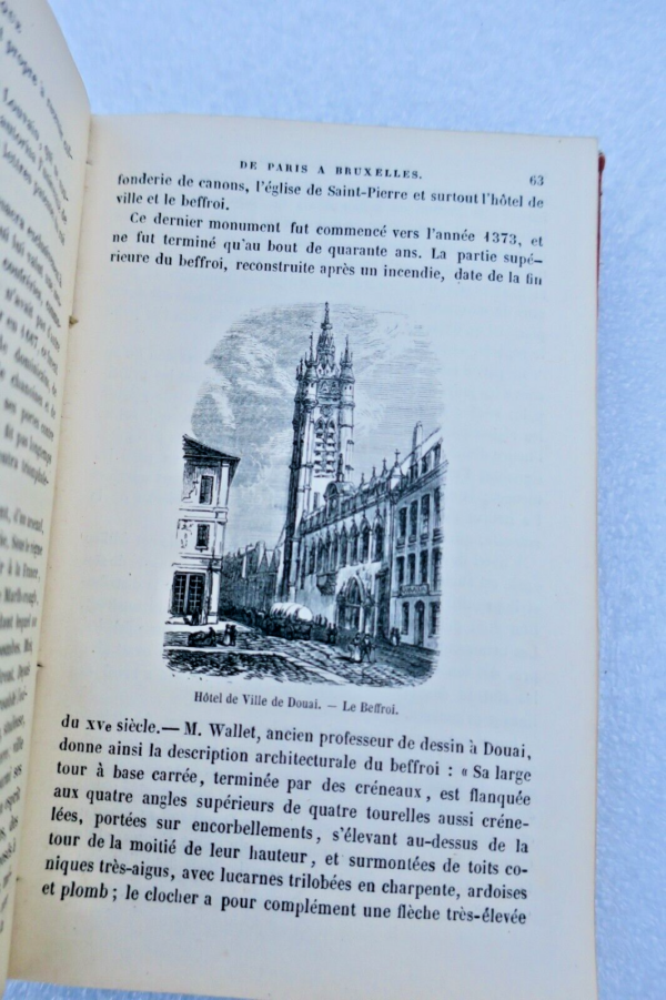 Bruxelles BELGIQUE Itinéraire du chemin de fer de Paris à Bruxelles 1853 – Image 5