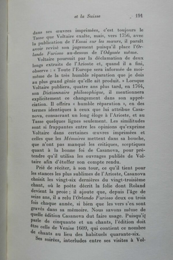 CASANOVA - BIOGRAPHIE NOUVELLE D'APRES DES DOCUMENTS INEDITS 1962 – Image 4