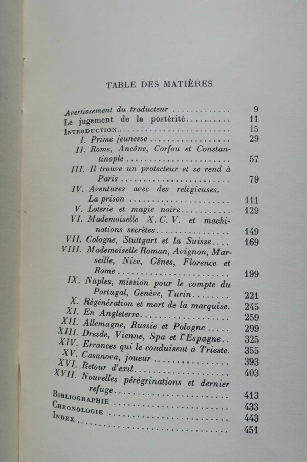 CASANOVA - BIOGRAPHIE NOUVELLE D'APRES DES DOCUMENTS INEDITS 1962 – Image 8