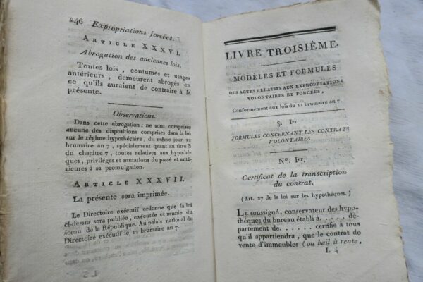 CODE DES EXPROPRIATIONS, ou INSTRUCTIONS ET FORMULES sur..an 7 – Image 4