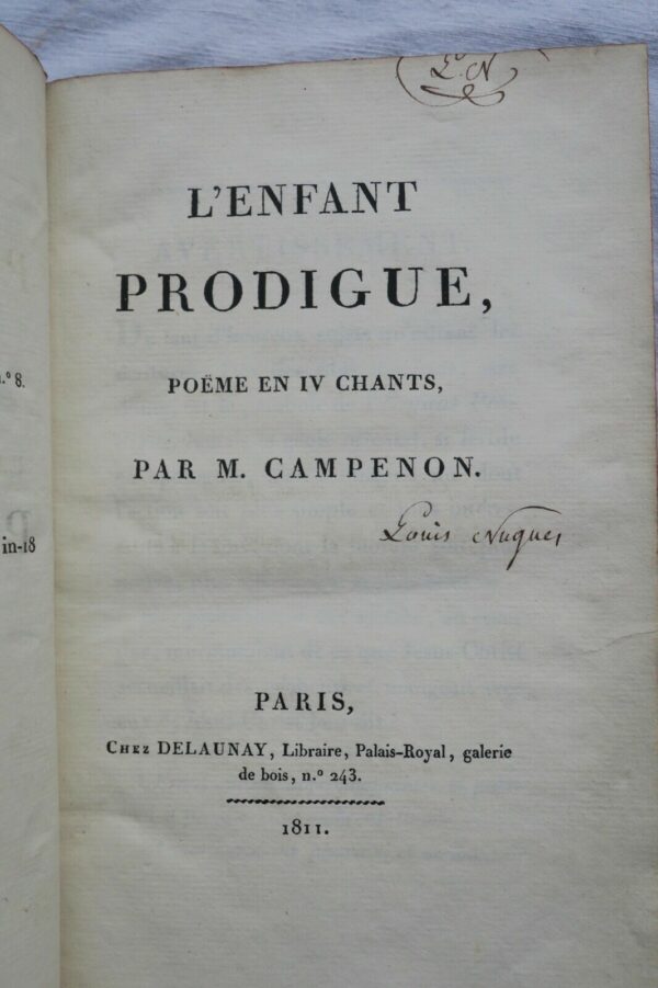 Campenon L'enfant prodigue, poème en IV chants.1811 – Image 4