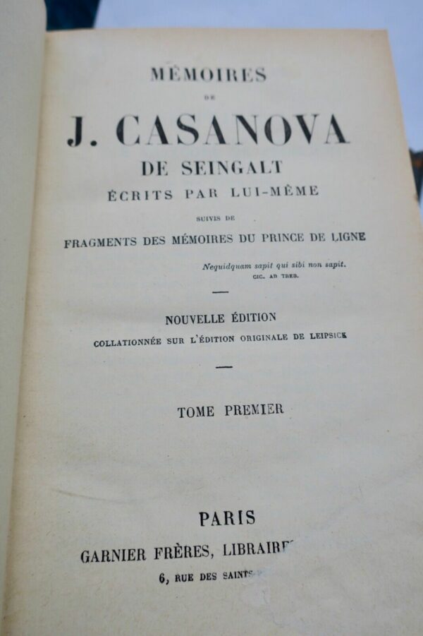 Casanova SEINGALT MEMOIRES DE J. CASANOVA DE SEINGALT – Image 4