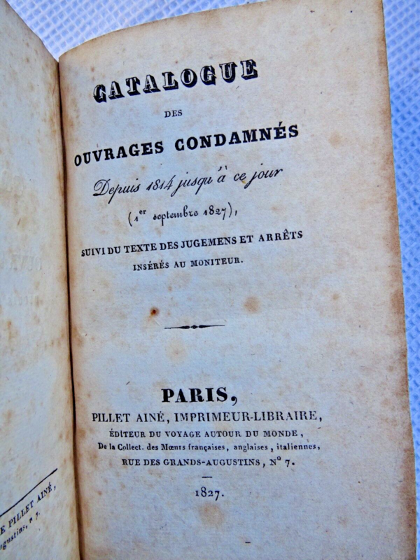 Catalogue des ouvrages condamnés depuis 1814 jusqu'a ce jour – Image 4