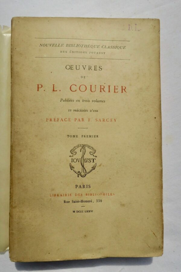 Courier Librairie des Bibliophiles 1876