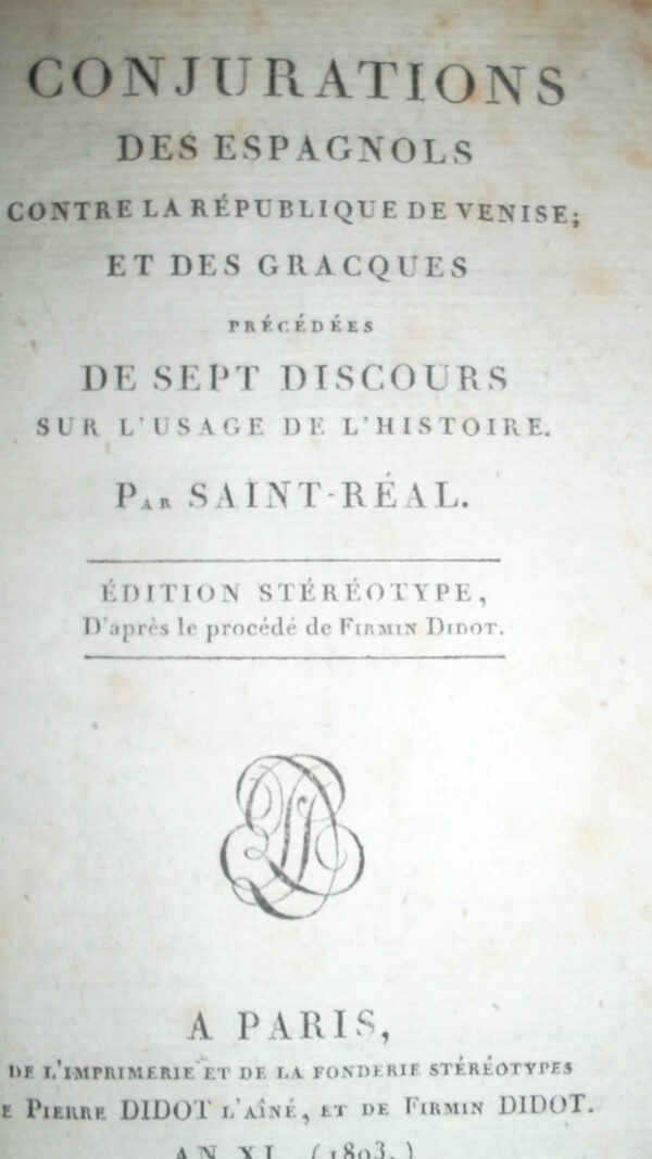 DE SAINT REAL César Vichard Conjurations des Espagnols contre la République .. – Image 3