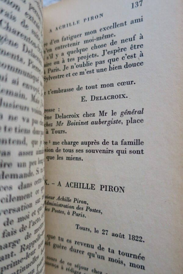 DELACROIX (Eugène). Lettres intimes. Correspondance inédite SP – Image 3