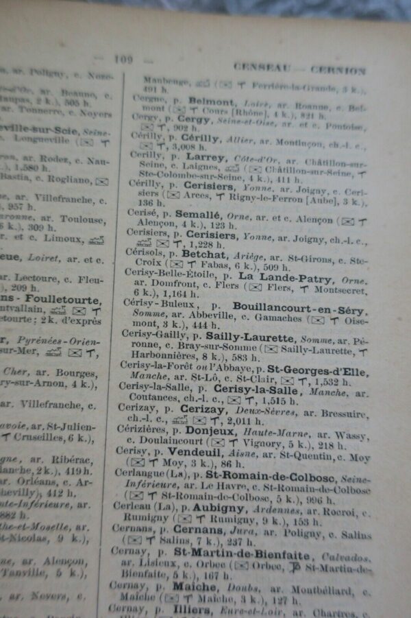 DICTIONNAIRE DES COMMUNES - (FRANCE ET ALGERIE) -1899 – Image 6