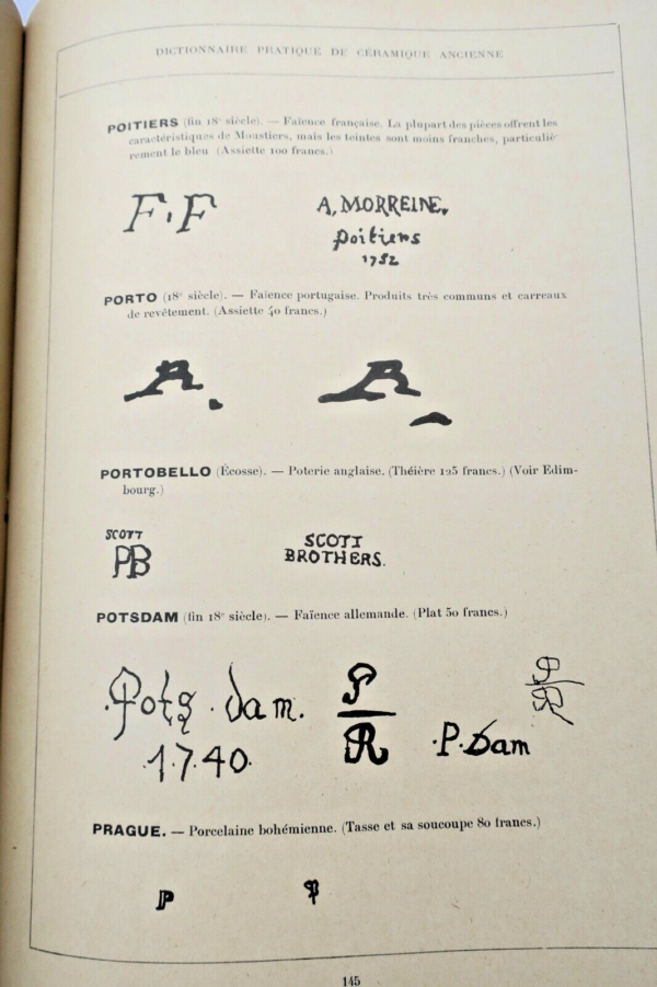 DICTIONNAIRE PRATIQUE DE CERAMIQUE ANCIENNE 1925 – Image 5