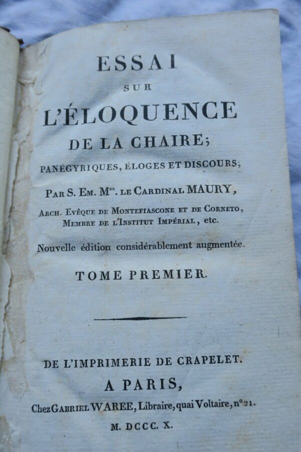 ELOQUENCE DE LA CHAIRE PANEGYRIQUES ELOGES et discours 1810 – Image 7