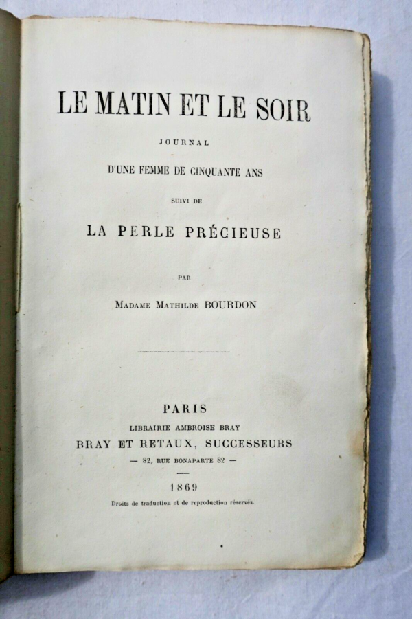 FEMME Mathilde Bourdon le matin et le soir journal d'une femme de cinquante ans