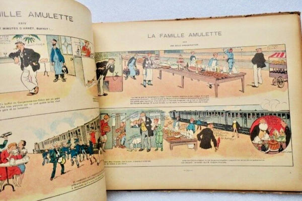 Famille Amulette à l'Institution de Tamanoir Jaboune, ill. Pinchon 1930 – Image 4