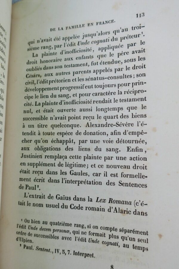 Famille HISTOIRE DE L'ORGANISATION DE LA FAMILLE EN FRANCE 1851 – Image 5