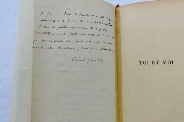 GERALDY Toi et Moi. 1918 + lettre de l'auteur – Image 8