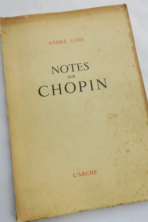 GIDE (André). Notes sur Chopin 1949 – Image 3