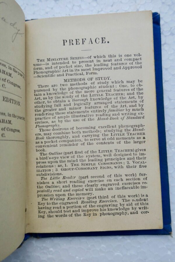 Graham, Andrew J. THE LITTLE TEACHER OF STANDARD PHONOGRAPHY. Miniature Series. – Image 3