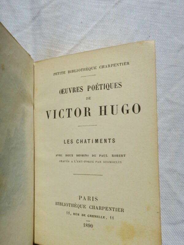 HUGO - Les chatiments - 1890 - Petite bibliothèque Charpentier – Image 4