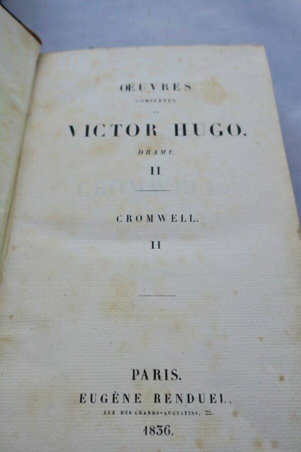 HUGO (Victor) Cromwell. Paris, Eugène Renduel, 1836 – Image 4