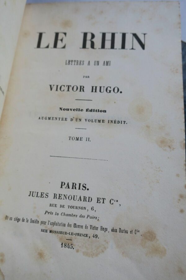 HUGO Victor Le Rhin - Lettres à un ami 1845 – Image 4