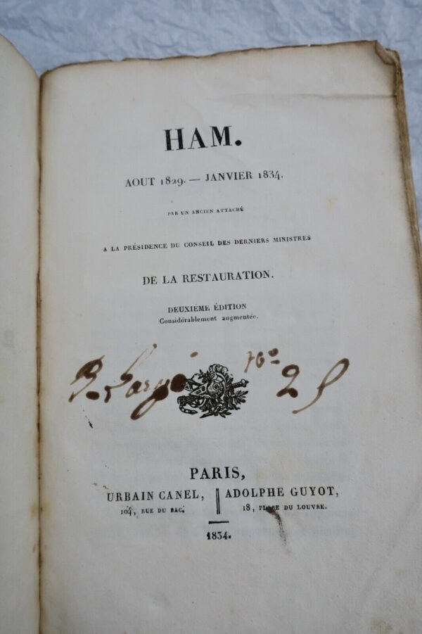 Ham août 1829-janvier 1834. Par un ancien attaché à la présidence du conseil – Image 7