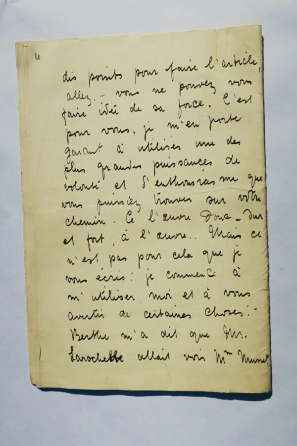 Henry Bataille belle & longue lettre autographe signée – Image 7