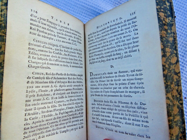 Horace Dictionnaire alphabétique de tous les noms propres.. Horace 1756 – Image 4