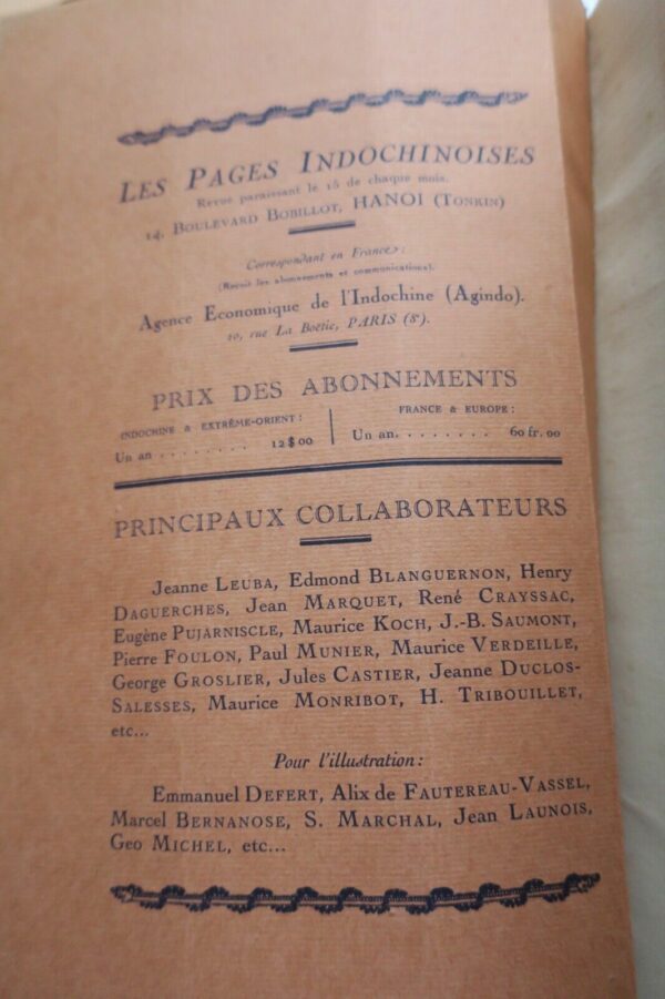 Indo Pages Indochinoises revue littéraire et artistique d'Indochine 1923-25 – Image 20