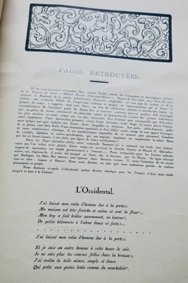 Indo Pages Indochinoises revue littéraire et artistique d'Indochine 1923-25 – Image 10