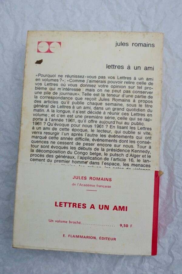 JULES ROMAINS lettres à un ami + dédicace – Image 3