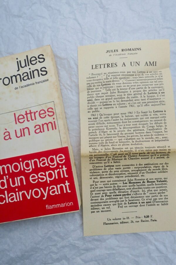 JULES ROMAINS lettres à un ami + dédicace – Image 4