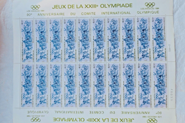 Jeux olympiques 1984 20 timbres de 4 frs JO