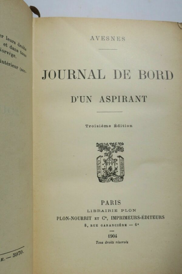 Journal de bord d'un aspirant  1904 – Image 3