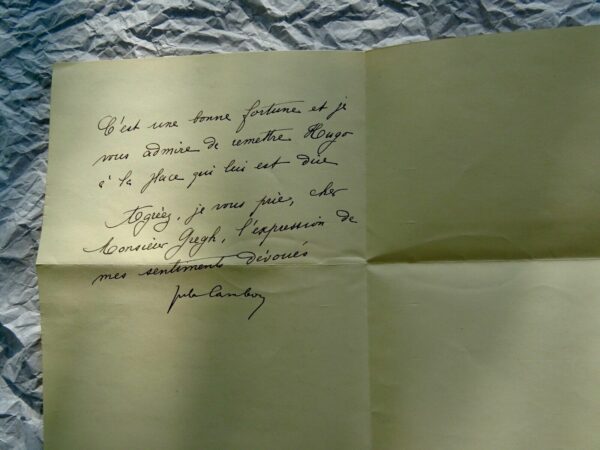 Jules Cambon lettre autographe – Image 3