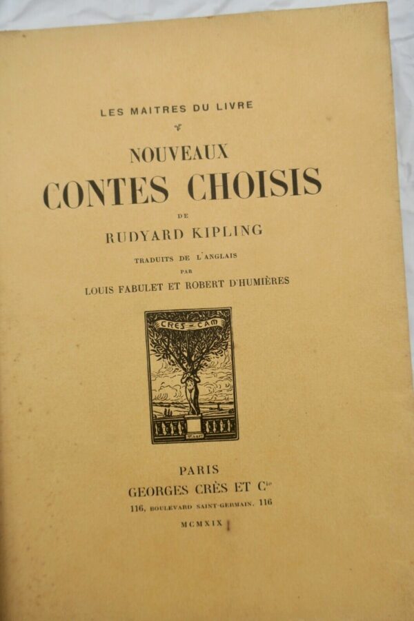 KIPLING Nouveaux contes choisis 1919 – Image 3