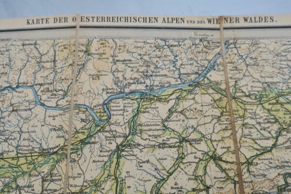 Karte der Oesterreich. Alpen und des Wiener Waldes 75 x 51 cm 1/250000 – Image 9