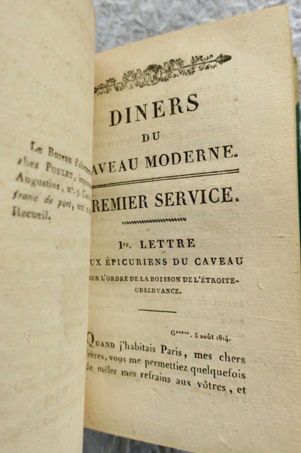 L'EPICURIEN FRANCAIS OU LES DINERS DU CAVEAU MODERNE 1814 – Image 5