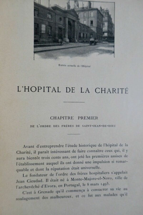 L’Hôpital de la Charité. Étude historique depuis sa fondation jusqu’en ..