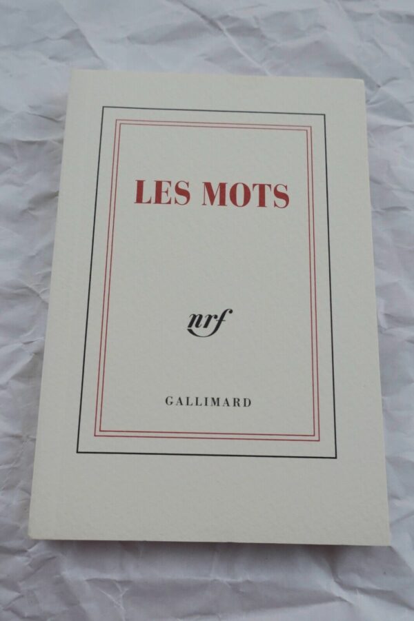 Les mots NRF Gallimard 85 x 125 mm.