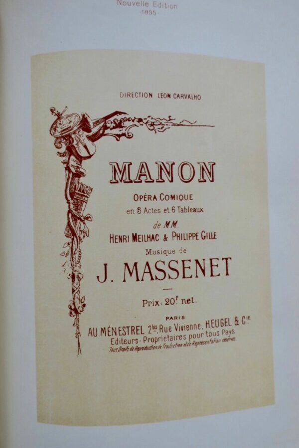 MASSENET J. MANON + LE PORTRAIT DE MANON – PIANO ET CHANT – Image 9